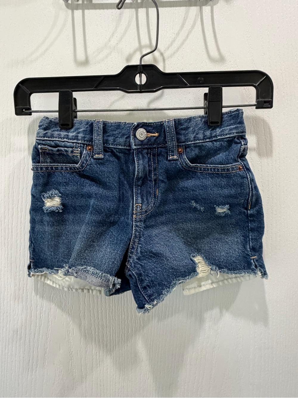 Old Navy Dark Blue Distressed Denim Shorts for Kids